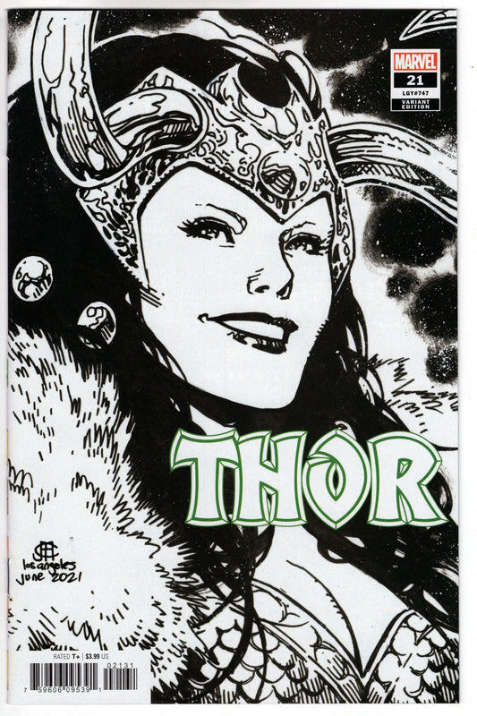 MARVEL PRH COMIC BOOK VF/NM Thor #21 Cheung Headshot Sketch Variant