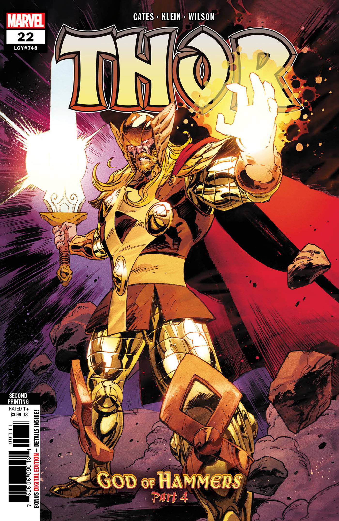 MARVEL PRH COMIC BOOK VF/NM THOR #22 2ND PTG KLEIN VARIANT