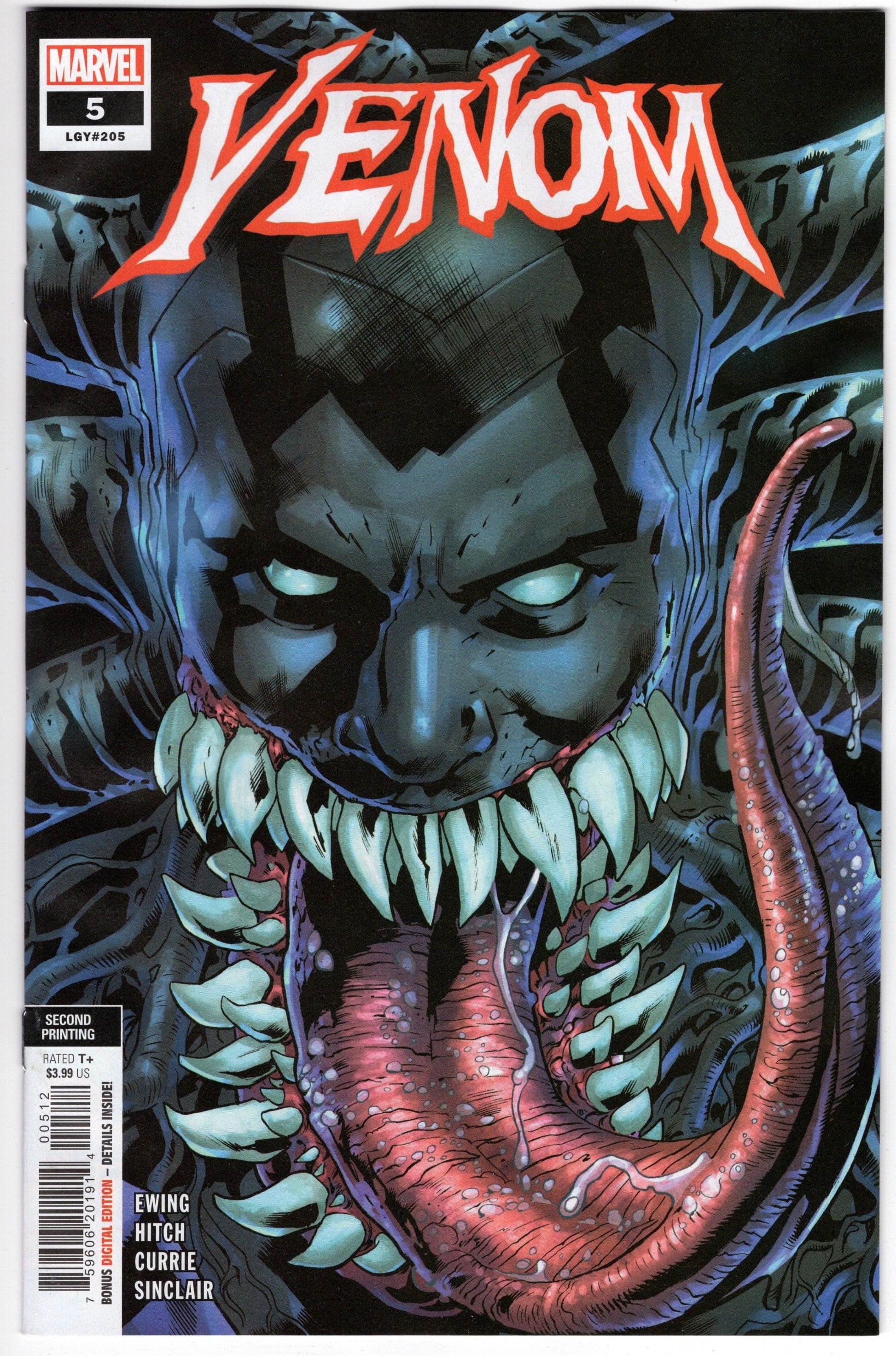 MARVEL PRH COMIC BOOK VF/NM VENOM #5 2ND PTG HITCH VARIANT