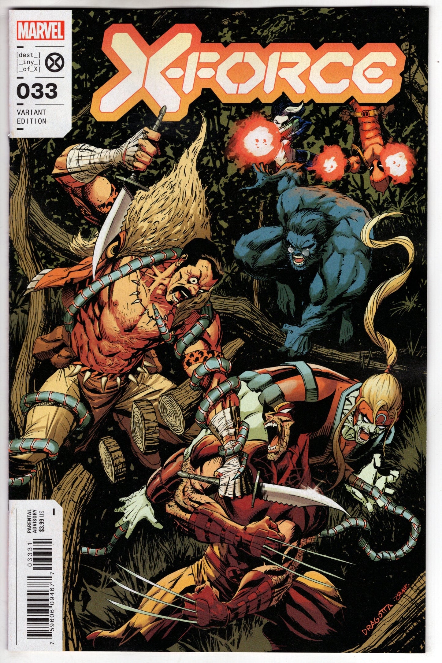 MARVEL PRH COMIC BOOK X-FORCE #33 DRAGOTTA VARIANT