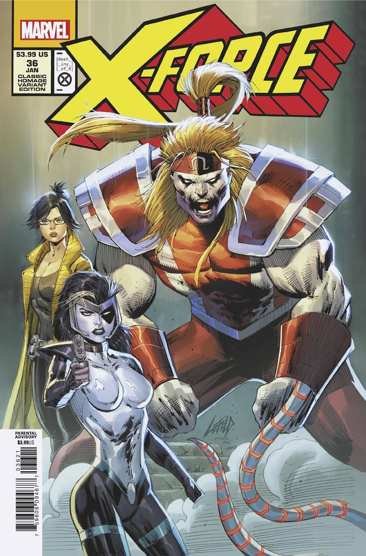 MARVEL PRH COMIC BOOK X-FORCE #36 LIEFELD CLASSIC HOMAGE VARIANT