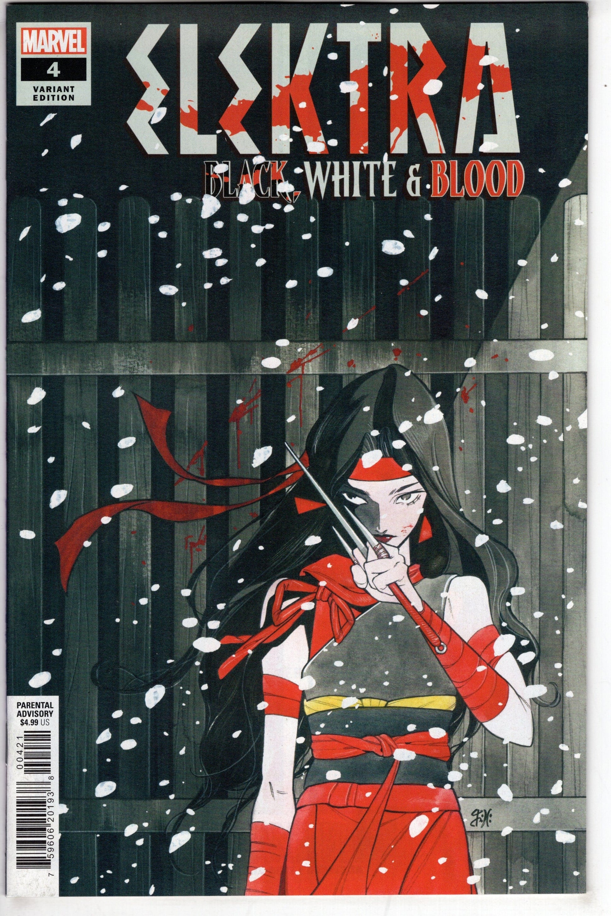 MARVEL PRH COMIC BOOKS ELEKTRA BLACK WHITE BLOOD #4 (OF 4) MOMOKO VARIANT