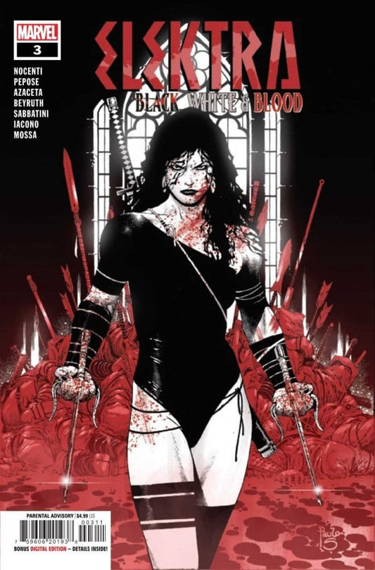 MARVEL PRH COMIC BOOKS VF/NM ELEKTRA BLACK WHITE BLOOD #3 (OF 4)