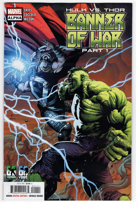 MARVEL PRH COMIC BOOKS VF/NM HULK VS THOR BANNER WAR ALPHA #1