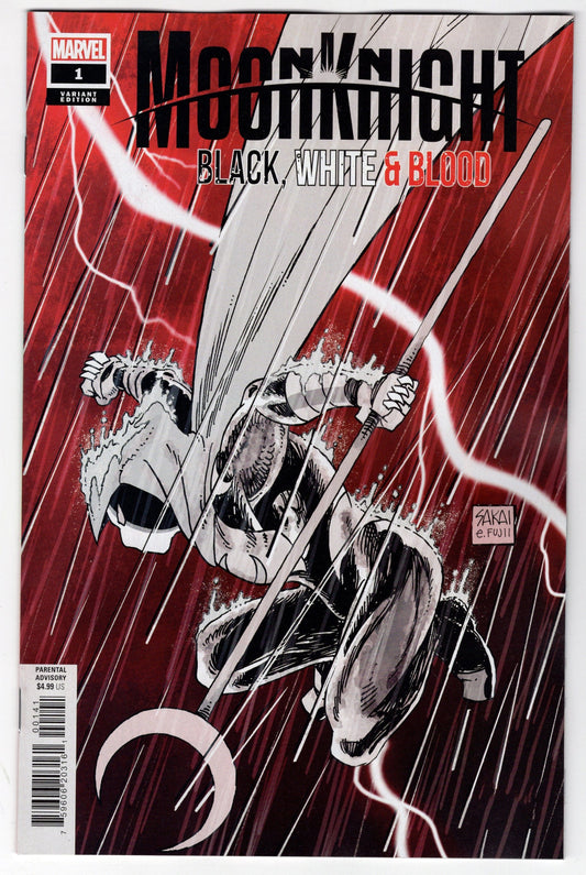 MARVEL PRH COMIC BOOKS VF/NM MOON KNIGHT BLACK WHITE BLOOD #1 (OF 4) SAKAI VARIANT