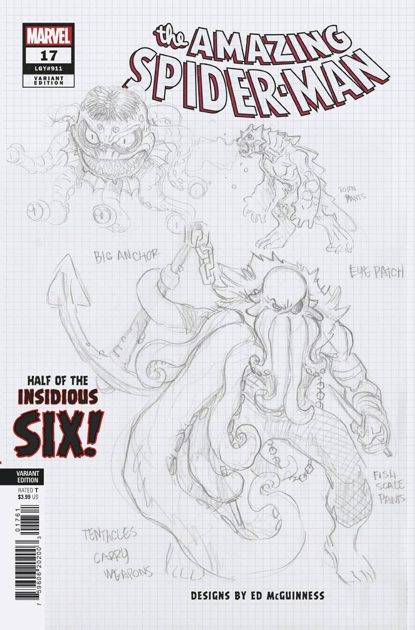 MARVEL PRH Comics AMAZING SPIDER-MAN #17 MCGUINNESS DESIGN VAR
