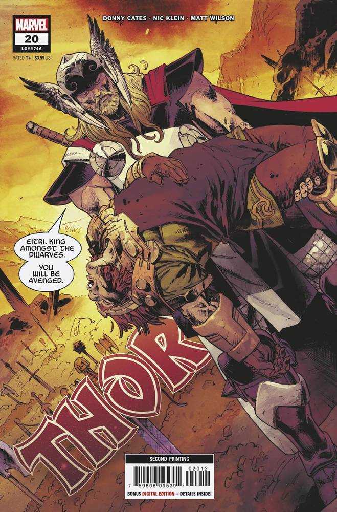 MARVEL PRH Comics Thor #20 2ND Printing Klein Variant