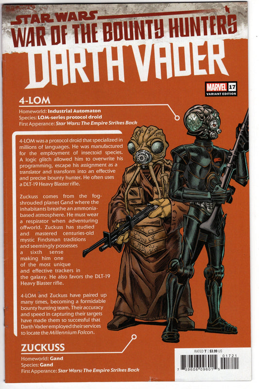 MARVEL PRH Comics VF/NM STAR WARS DARTH VADER #17 FRENZ HANDBOOK VAR WOBH