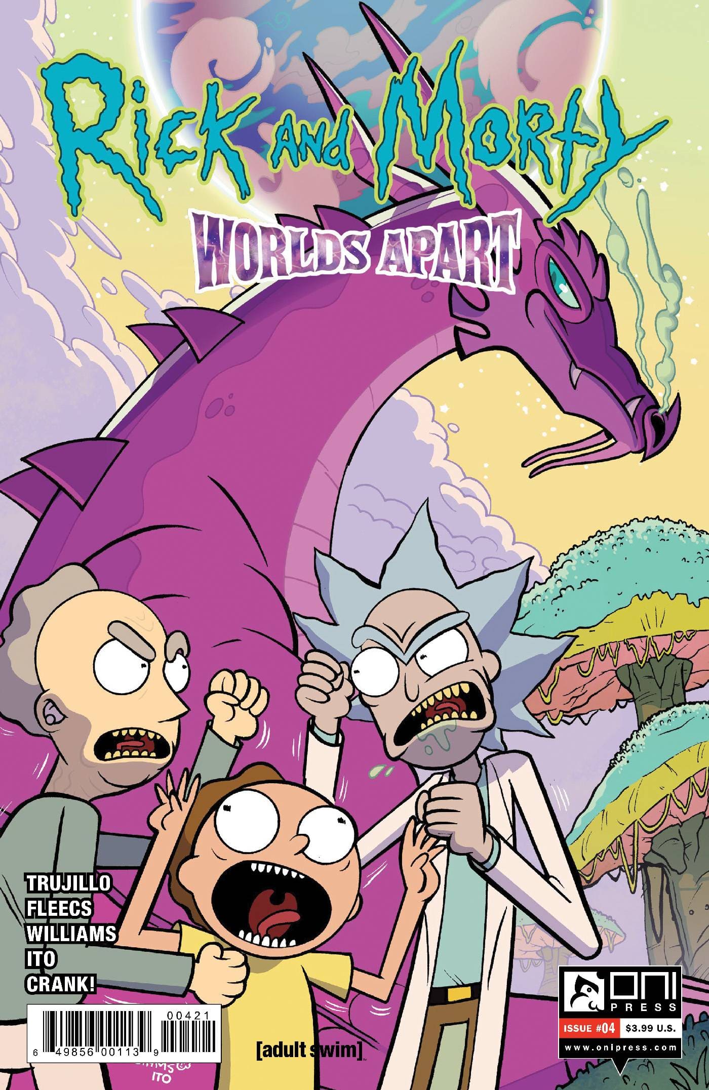 ONI PRESS INC. COMIC BOOK RICK AND MORTY WORLDS APART #4 CVR B WILLIAMS