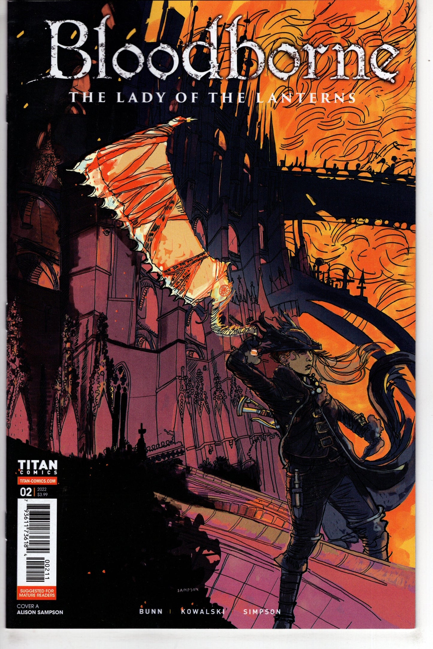 TITAN COMICS COMIC BOOK BLOODBORNE LADY OF LANTERNS #2 CVR A SAMPSON (MR)