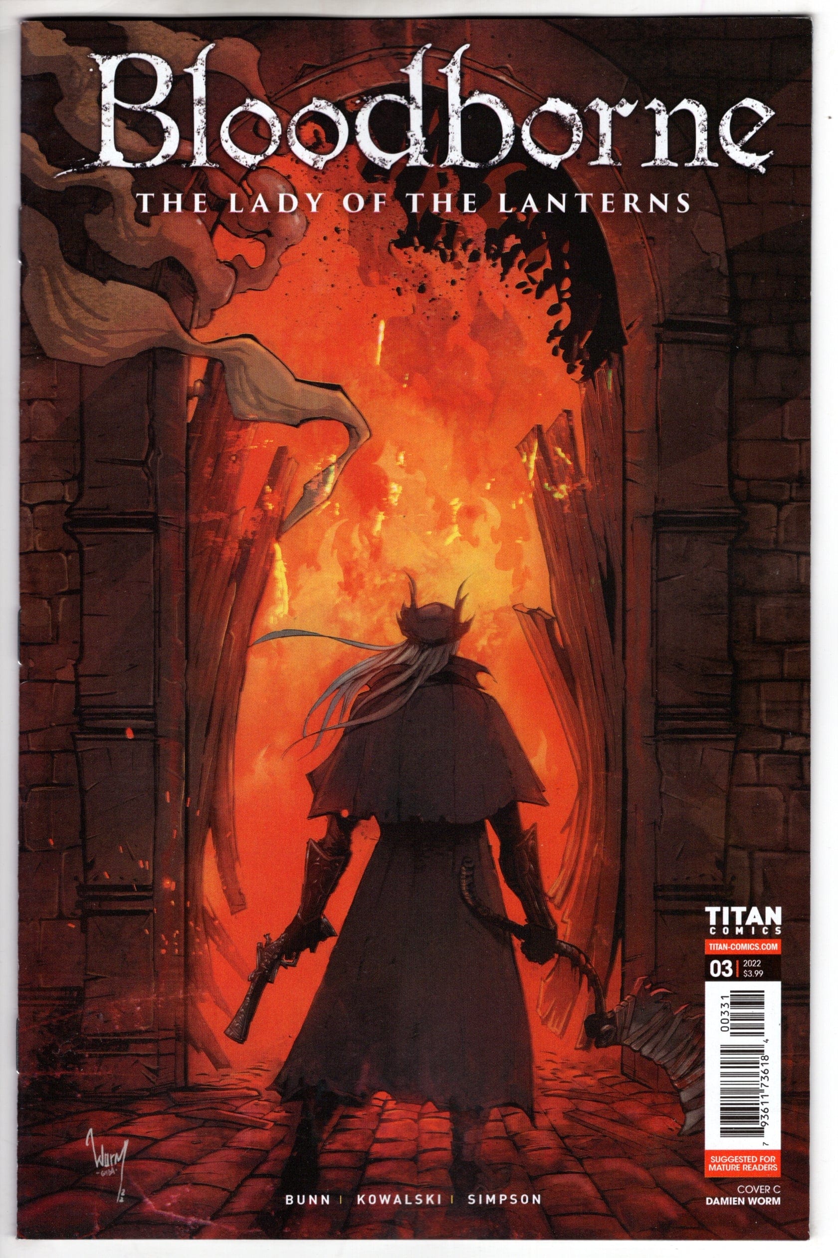 TITAN COMICS COMIC BOOK Bloodborne Lady Of Lanterns #3 Cover C Worm (Mature)