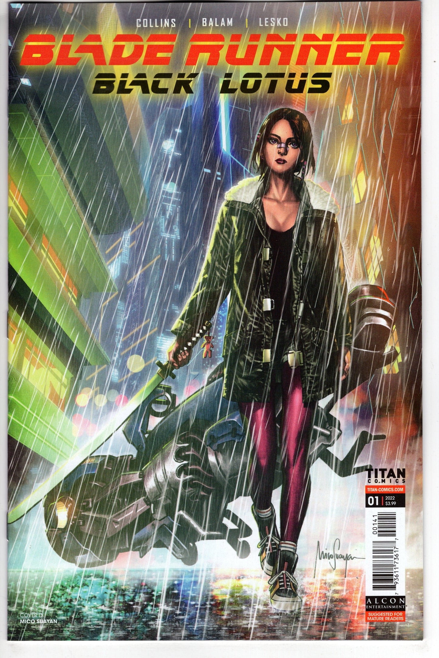 TITAN COMICS COMIC BOOK VF/NM BLADE RUNNER BLACK LOTUS #1 CVR D SUAYAN