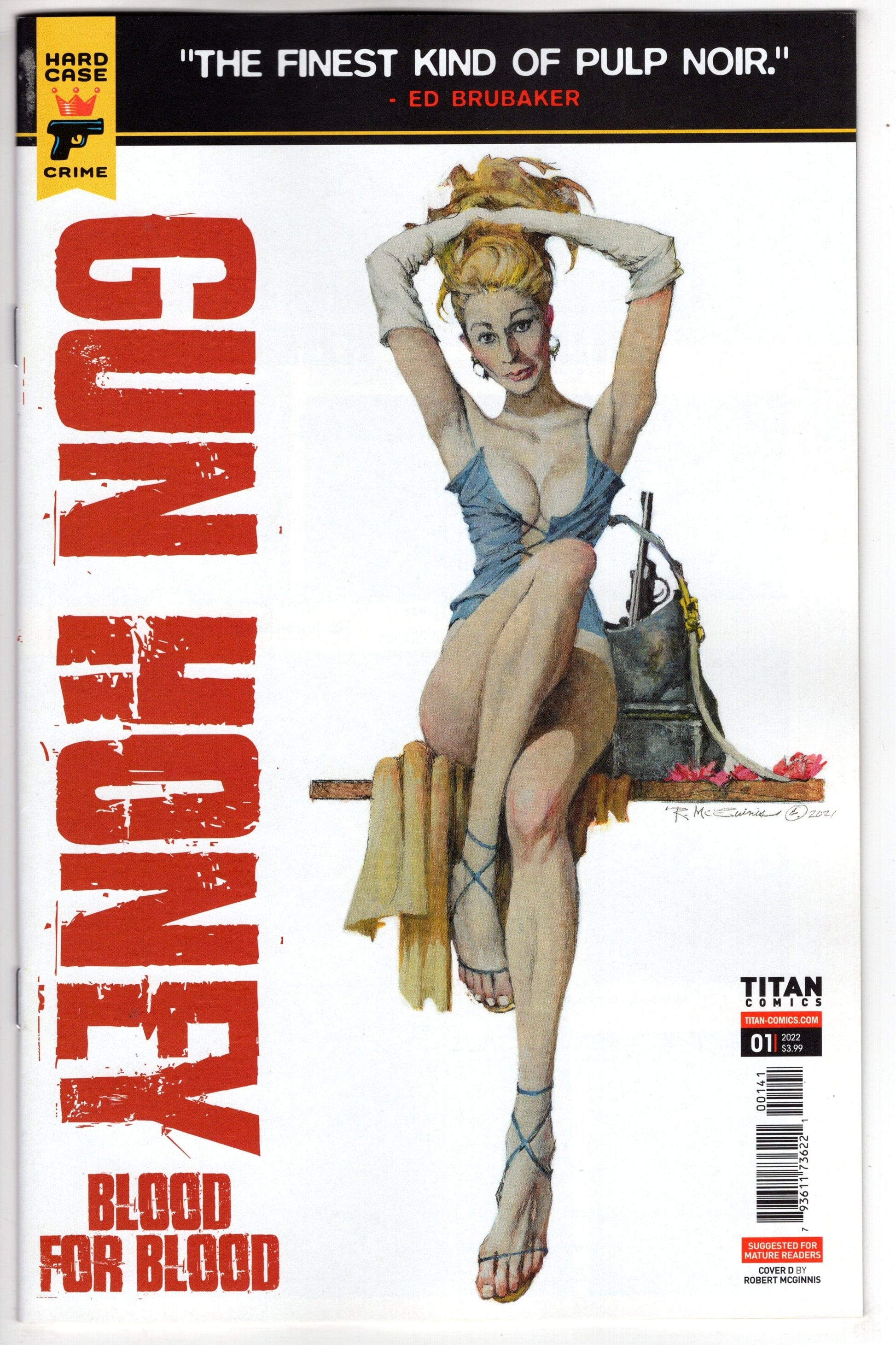 TITAN COMICS COMIC BOOK VF/NM GUN HONEY BLOOD FOR BLOOD #1 CVR D MCGINNIS (MR)