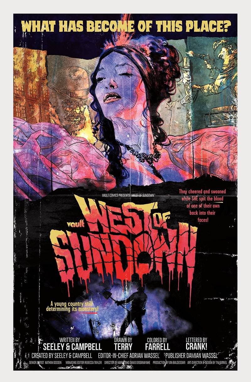 VAULT COMICS COMIC BOOK VF/NM WEST OF SUNDOWN #1 CVR A CAMPBELL